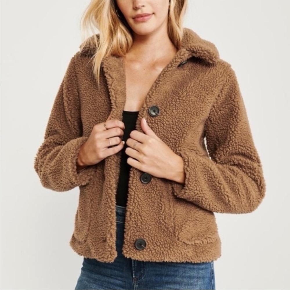 Abercrombie Brown Teddy Coat